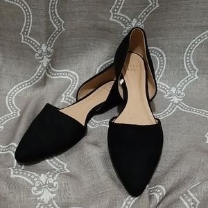 A New Day Black Cut Out Flats - Sz 6.5